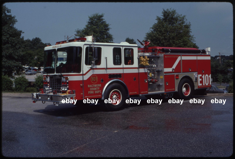 Baltimore County MD E101 HME Grumman pumper Fire Apparatus Slide