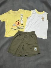 Vintage Winnie The Pooh shorts And 2 Shirts size 24 Month Adventure Staining