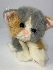 Kitty Kitty Kittens 1992 TYCO Purring Calico Plush Blue Eyes Orange Grey White