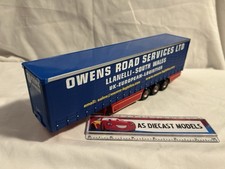 Corgi Modern Truck Heavy Haulage Owens Road Services Curtainside Trailer 1/50