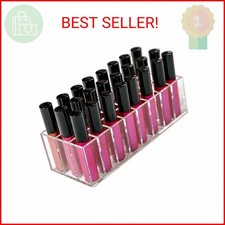 BBDOU Acrylic Lip Gloss Holder Organizer, Lipstick Holder, 24 Slots Makeup Lip G