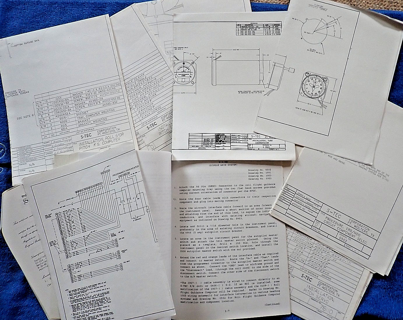 S-Tec 60 Beech Bonanza 2-Axis Autopilot ST-014 Installation Manual + Schematics