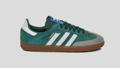 Adidas Samba Og Vert/Blanc/Gris Tailles 7 7.5 8 8.5 11.5 Originals Id2054 - Photo 1/4