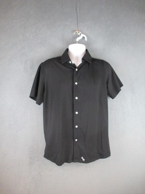 State & Liberty Shirt Mens Large Black Performance 4 Way Stretch Short Sleeve