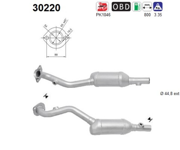 Katalysator As 30220 FüR Dacia Logan Sandero 16V LS1N LS02 BS02-image