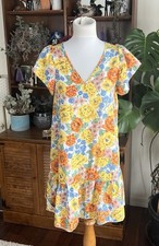 SHEIN Vintage Floral V-Neck Short Dress S