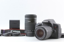  Near MINT CANON Kiss X8i digital camera W/ EF-S18-55 55-250mm Lens From JAPAN