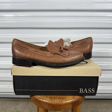 NEW G.H. Bass & Co. Brown Leather Slip-On Tassel Weejun Loafer Men Size 10