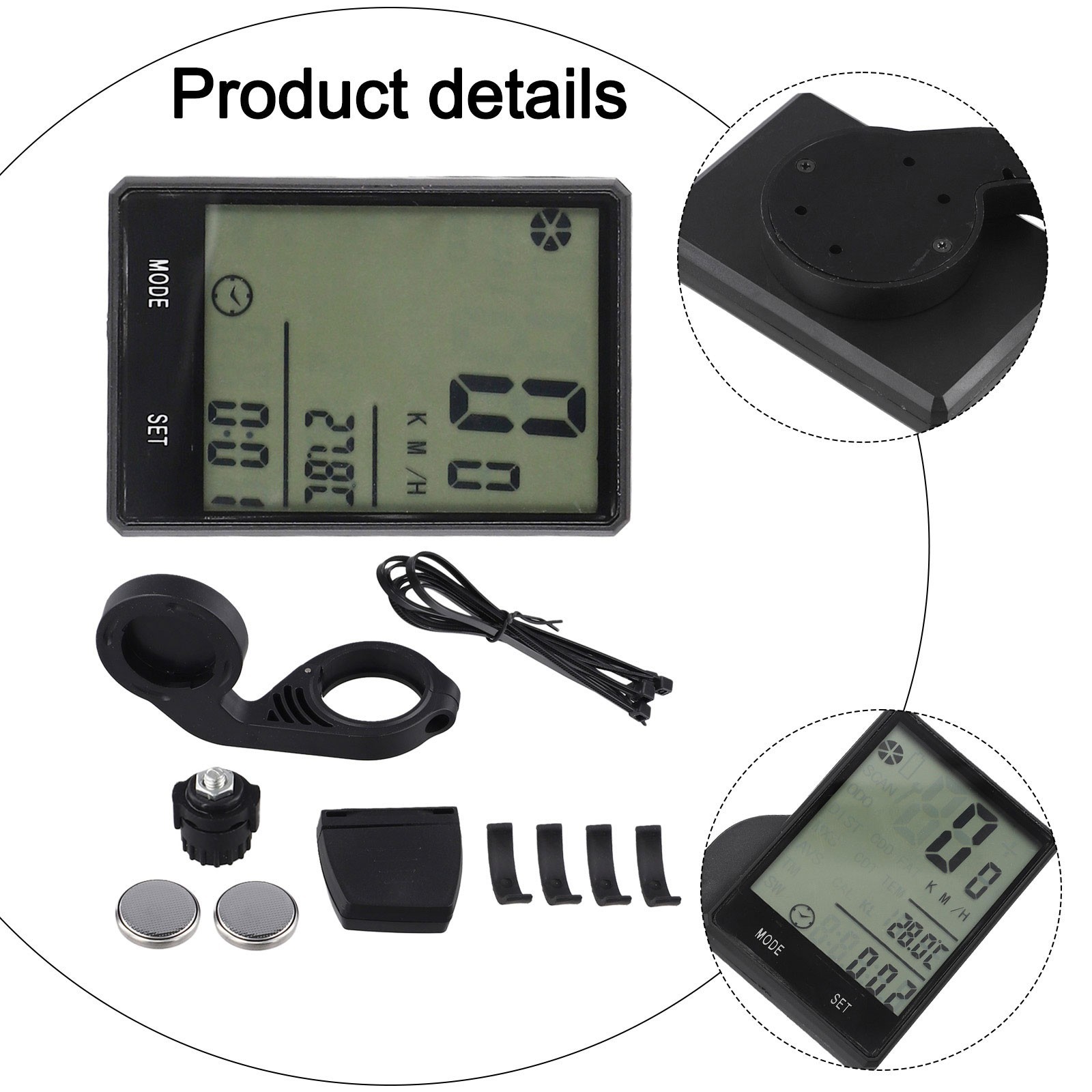 Multifunction bike odometer for outdoor cycling easy to use and install