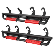 6" Running Boards for 2007-2018 Silverado Sierra Crew Cab Nerf Bar Side Step Red