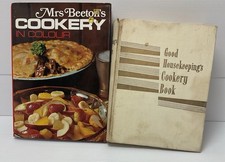 Mrs Beeton?s Cookery Book vintage & Good Housekeeping Recipe HC Cookbook X2