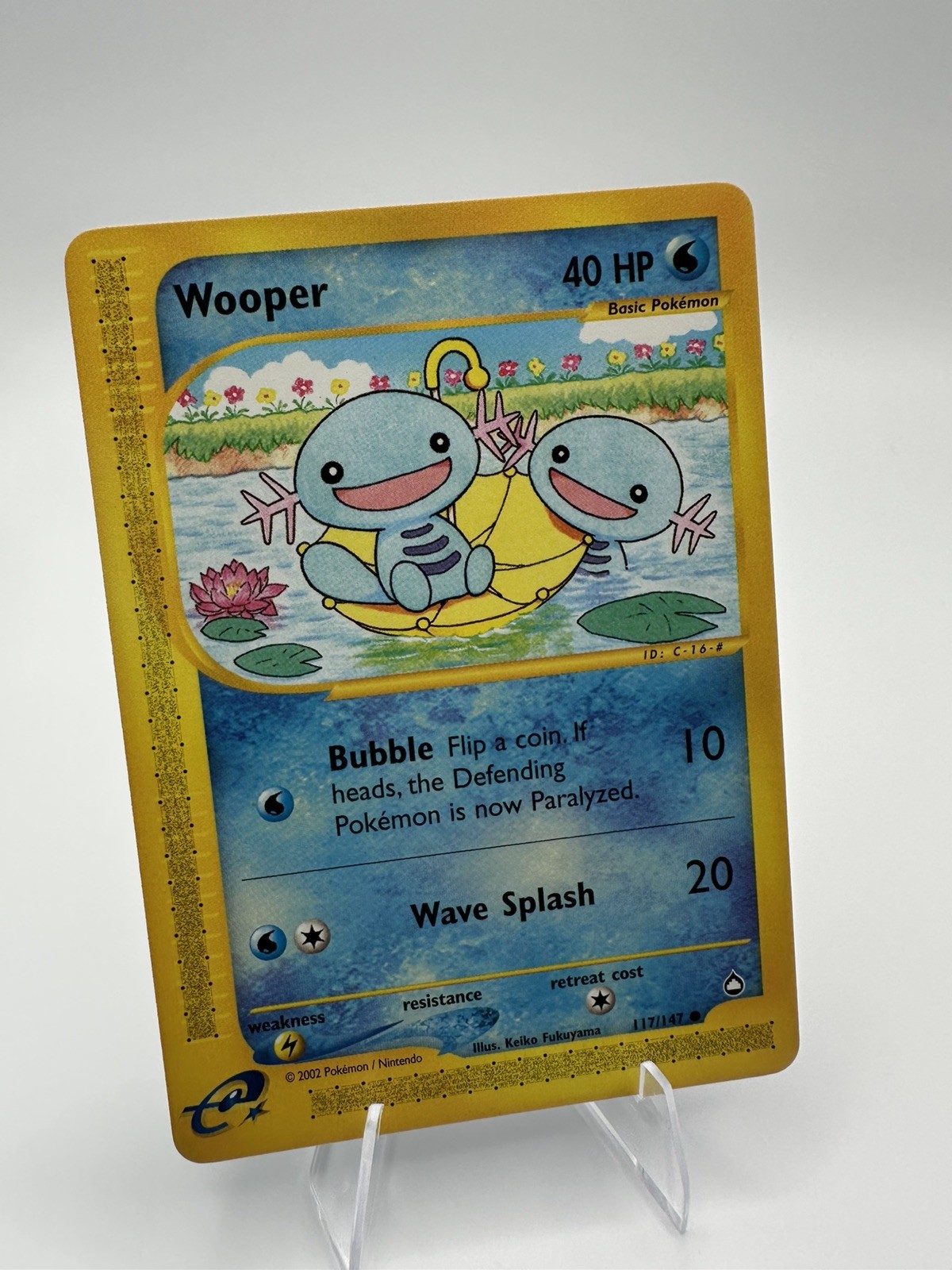 Pokémon Wooper #117/147 Aquapolis Unlimited NM
