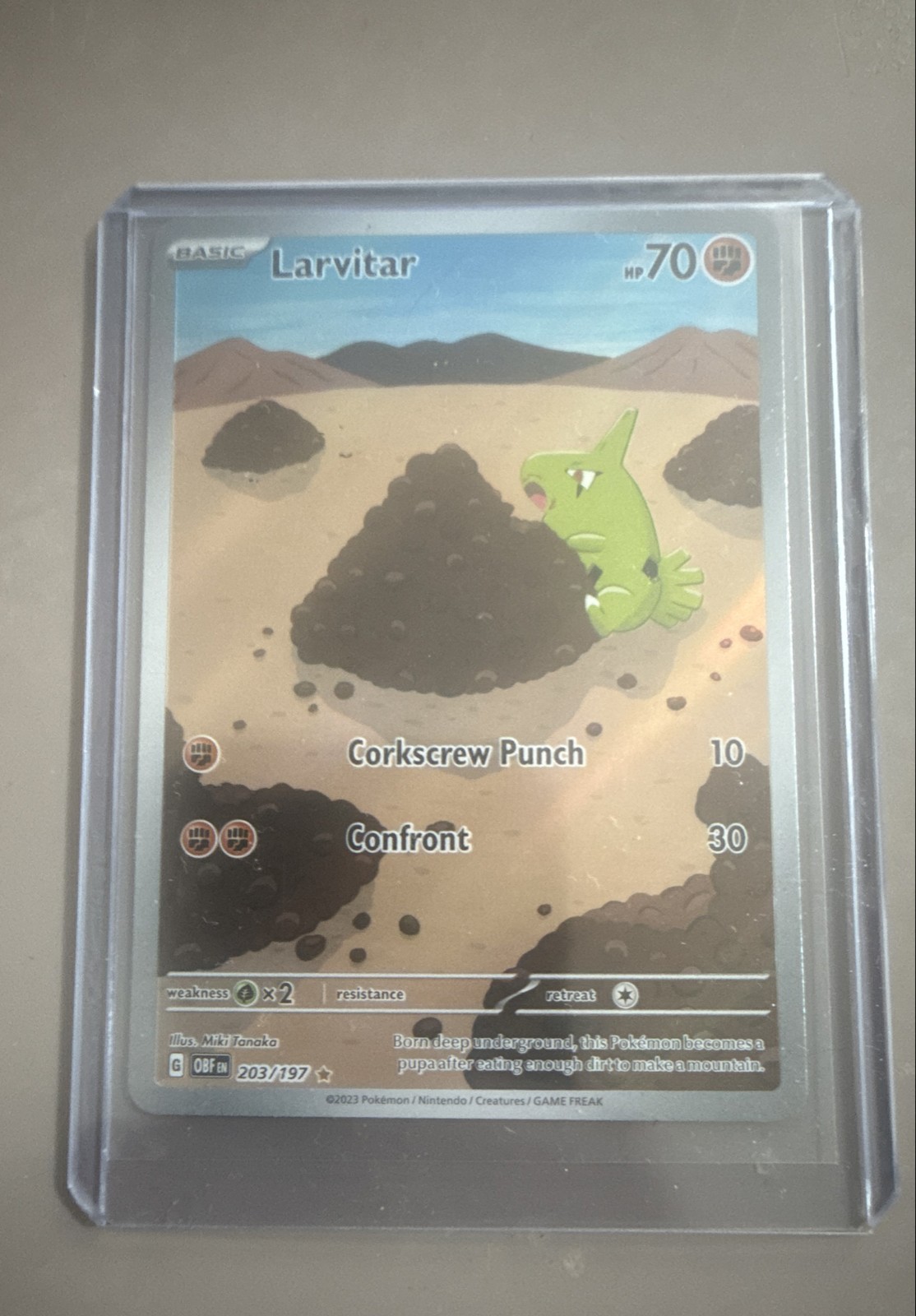 Larvitar 203/197 SV03: Obsidian Flames Holo