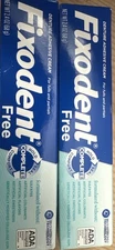 2 Pack Fixodent Complete Denture Adhesive Cream, Unflavored, 2.4 oz