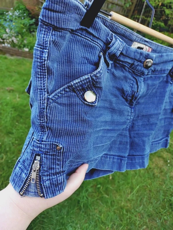 River Island Cotton Shorts UK 16 Vintage From 2008 Time Y2k - Image 3 of 4