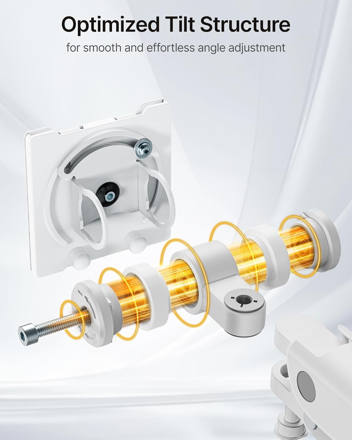 monTEK 17-57 Inch Ultrawide Monitor Arm for Up to 59.4lbs Screens, White 