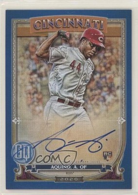 2020 Topps Gypsy Queen Indigo /150 Aristides Aquino #GQA-AAQ Rookie Auto RC 0a4s
