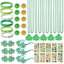 giftaker 132 Pcs St. Patrick's Day Accessories Party Favor Set, Tattoo Green