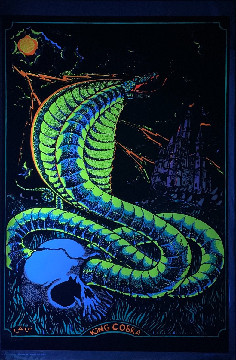King Cobra Original Vintage 1974 Black Light Poster 23 x 35 | eBay