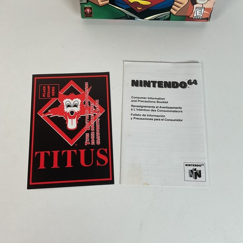 Superman 64 Nintendo 64 N64 Box Manuals Insert No Game - Picture 10 of 24