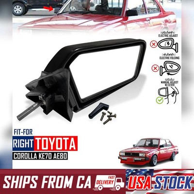 Side View Mirrors RH Manual Adjust For Toyota Corolla 1979-87 KE70