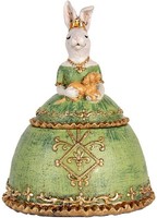 Clayre & Eef SchmuckkäStchen Kaninchen Beige GrüN 18X15X24 Cm