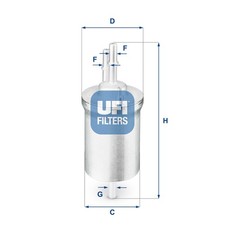UFI Kraftstofffilter 31.840.00 Filtereinsatz für VW AUDI SEAT SKODA KTM EOS GOLF