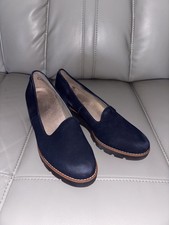 Vionic Willa Wedge Navy Water Repellent Navy Shoes Size 7.5M NIB