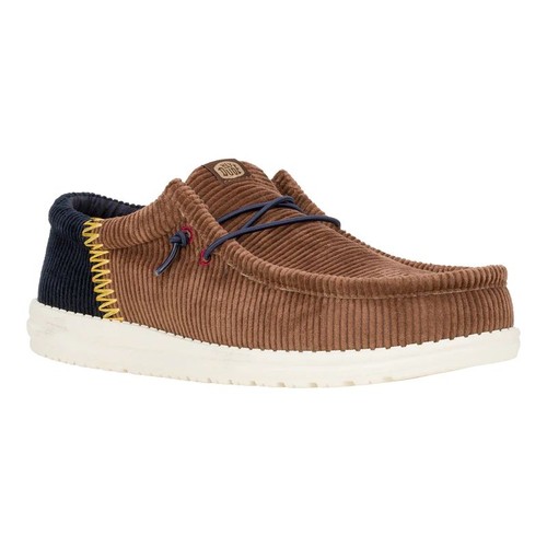 Zapatos informales Hey Dude Wally Funk de pana para hombre, jean espresso/azul, M13 - Imagen 2 de 7