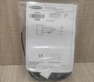 New In Box genuine   QS186LE Photoelectric Sensor #wd