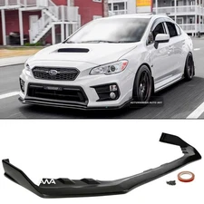For 18-21 Subaru WRX STI JDM S207 CS Style PU Front Bumper Lip Splitter