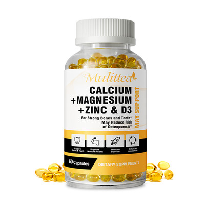 Calcium, Magnesium & Zinc Plus Vitamin D3 Supplement upport Bone & Muscle