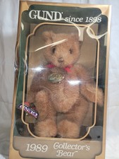 Gund Collectible Teddy Bear 1989 Rare 9 inches Limited Edition With Original Box