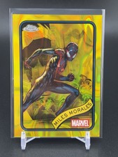 2025 Topps Chrome Marvel Miles Morales #176 Yellow Lava Refractor