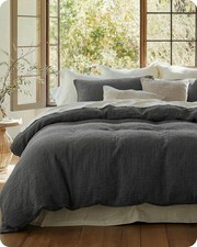 100 Muslin Cotton Duvet Cover King Size - Ultra-Soft Gauze Duvet Cover,