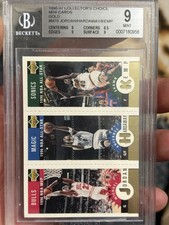 1996 Collectors Choice Mini Gold Michael Jordan/ Hardaway/ Kemp BGS 9