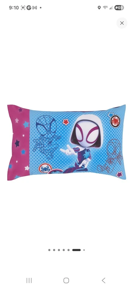 Conjunto de cama infantil Disney Ghost Spider 4 peças, Marvel Spidey and His Amazing Friends - Imagem 4 de 4