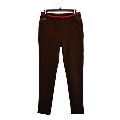 Louis Vuitton Vintage Pants Size 31 Black Jogger Red Band Metallic Logo 1990s