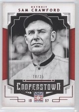 2015 Panini Cooperstown Red 18/35 Sam Crawford #87 HOF 0l2