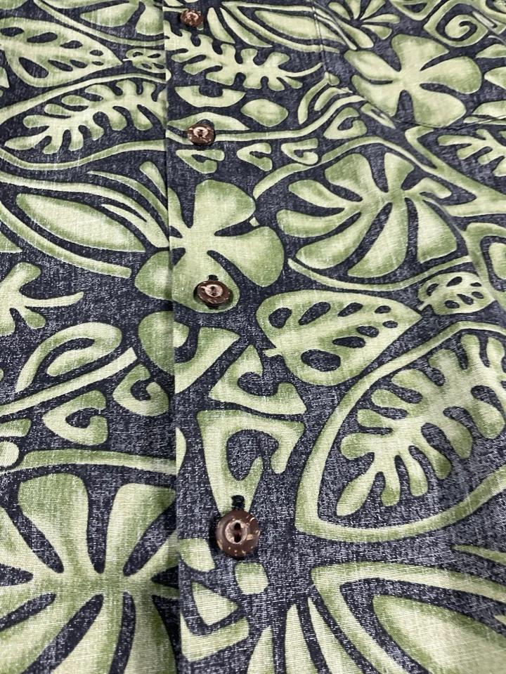 Винтажная гавайская рубашка Attitude Clothing Co размер M цветочный узор Aloha сделано в США 90-е - Изображение 2 из 4