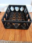 Vintage Black Plastic Coke Coca-Cola Crate 15x11x6