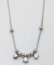 925 Sterling Silver Ball Stars Anklet Ankle Bracelet 9 -10