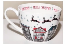 NEW 1pc English Portobello By Design Bone China Merry Christmas Coffee Mug 16 Oz
