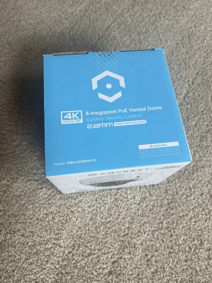 Amcrest 8MP PoE Vandal Dome Outdoor Security Camera 2.8mm Super Wide Angel Lens - Image 2 of 4