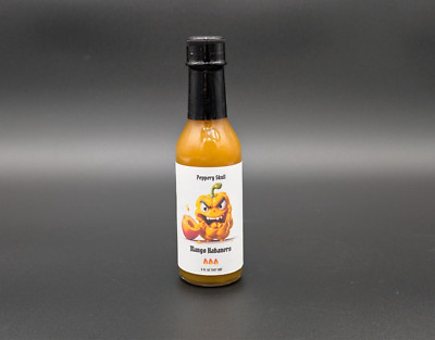 Mango Habanero Hot Sauce by Peppery Skull 5oz USA Homemade Organic Small Batch 