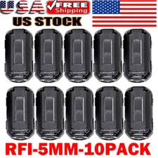 10PC 5mm Ferrite Beads Clip-on Ring Core RFI EMI Noise Filter Clamp Choke Coil