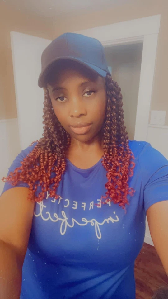 Gorra de béisbol pelucas con trenza recta rizada torcida cerraduras peinado sombrero ajustable Foto 2 de 4