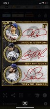 DeGrom, Cole, Bauer Iconic Pristine Black Triple Signature (DIGITAL) Topps Bunt