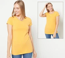 Attitudes Renee Washed Cotton Jersey Reversible T-Shirt Iced Mango MediumA476052