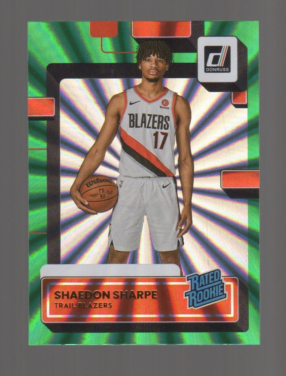 2022-23 Panini Donruss NBA SHAEDON SHARPE Holo Green Laser Rated 